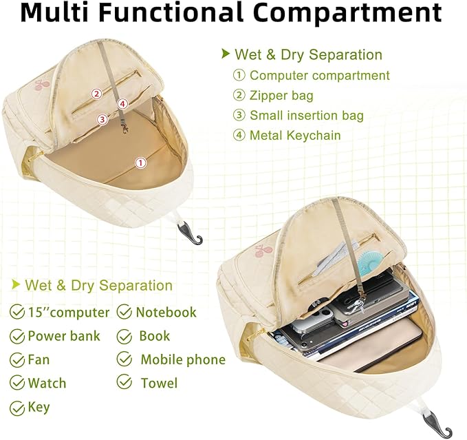 YEEGO DIRECT Tennis Bags for Women, Tennis Backpack Pickleball Racket Bags,Waterproof Sling Tote Padel Bag for Pickleball Tennis Badminton, Cute Gifts for Women Girl Kids, Duffle Bag for Gym Travel