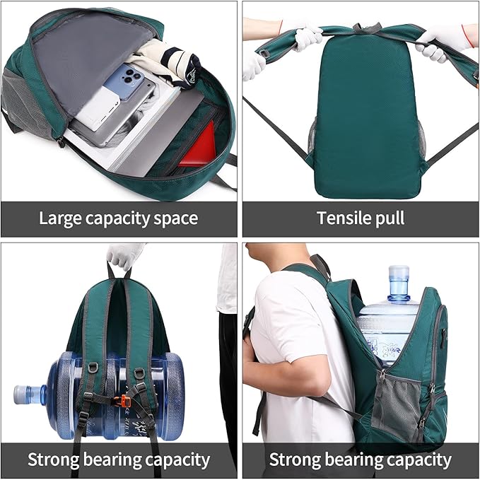 FENGDONG 35L Lightweight Foldable Waterproof Packable Travel Small Hiking Backpack Daypack for men women