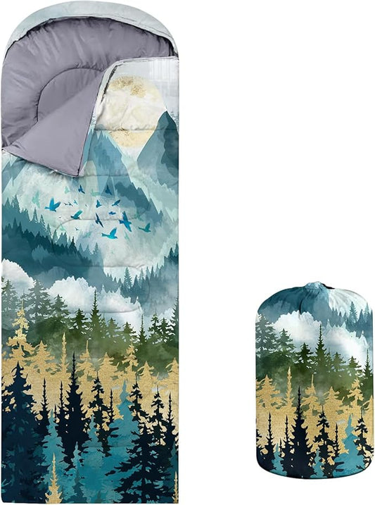 Camping Sleeping Bags, Lightweight Waterproof Sleeping Bag and Compact with Compression Sack for Outdoor
