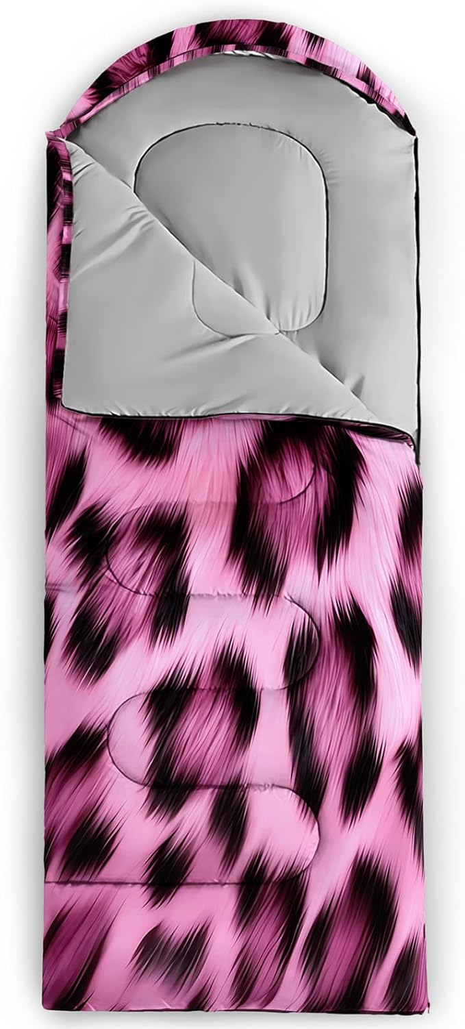 QOOMO Camping Sleeping Bags,3 Season Warm & Cool Weather,Lightweight,Waterproof Sleeping Bags for Adults & Kids,Traveling,and Outdoors,Camping Gear Equipment