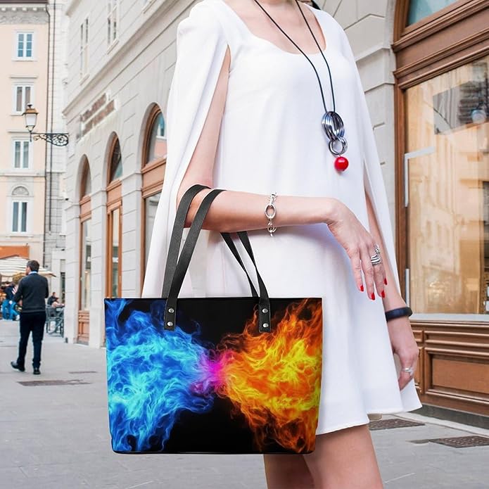 Big Shoulder Commuter Bag Work Tote Bag Handbag With Zipper For Women And Men