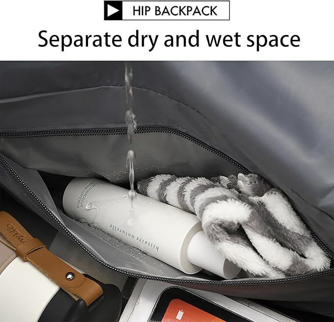 BYITFME 3 In 1 Gym Backpack With Shoes Compartment,55L Large Capacity Weekender Daypack,Waterproof Luggage Bag,Lightweight Travel Duffels Sports Handbag,All Purpose Workout Bag (Black)