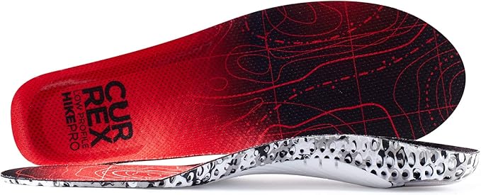 CURREX HikePro Insoles for Hiking Boots & Shoes – Shock Absorbing Inserts to Help Reduce Fatigue and Increase Performance – Anti-Slip Heel Surface for Stability – for Men & Women – Low Arch, Large