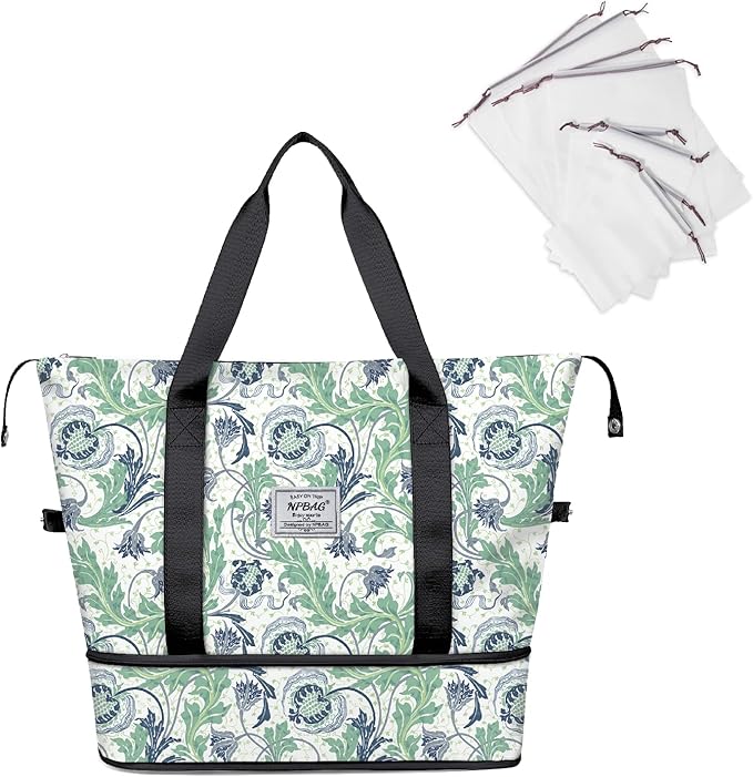 NPBAG Women Travel Duffel, Multi Functional Large Expandable Weekender Carry-on Tote, Gym Workout Overnight Bag, Mommy Hospital Bag for Labor and Delivery