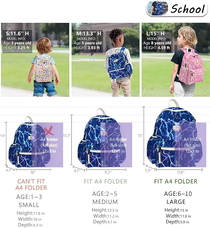 atgark Kids Backpack for Boys Girls: Girls Backpack 6-10 - Kindergarten Elementary School Bookbag for Girl