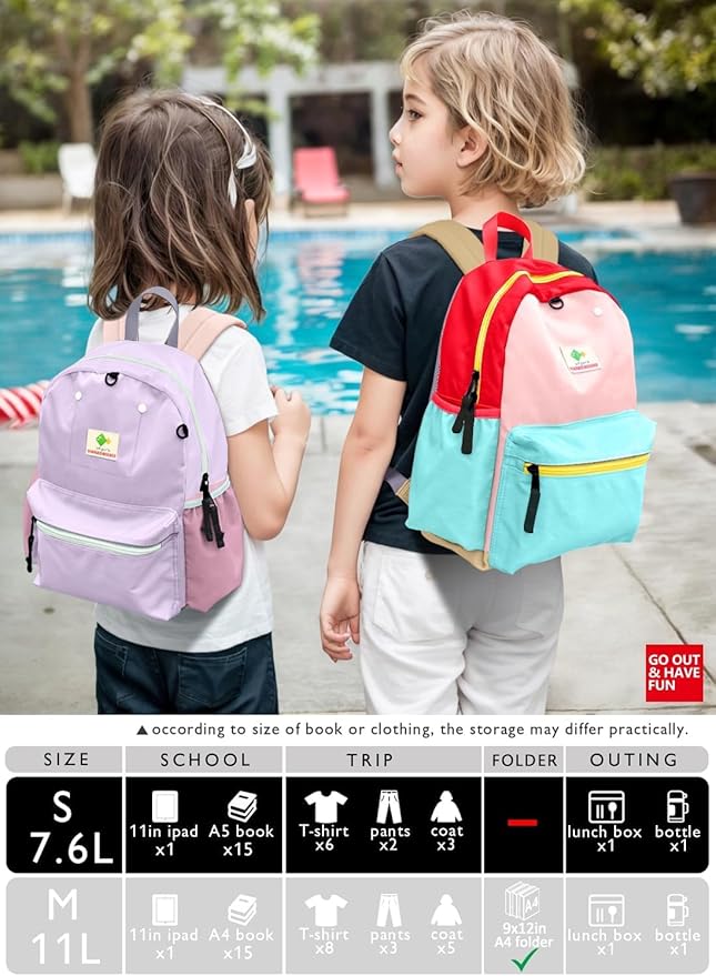 atgark Preschool Toddler Backpack For Boys Girls, School Mini & Travel, Small Kids Child Backpacks, Kindergarten Elementary bag, 11.6" H