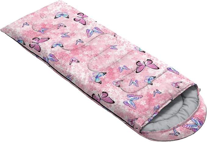 QOOMO Camping Sleeping Bags,3 Season Warm & Cool Weather,Lightweight,Waterproof Sleeping Bags for Adults & Kids,Traveling,and Outdoors,Camping Gear Equipment