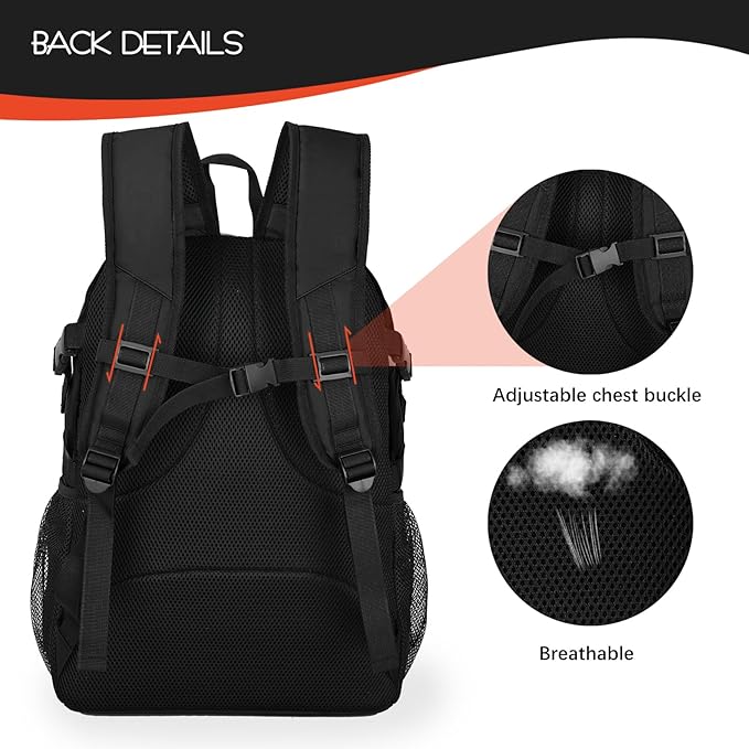 Goloni Basketball Backpack,Large Sports Bag with Ball Compartment & Shoe Compartment,Basketball Bag Fit Volleyball, soccer,Gym