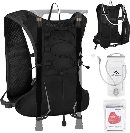 DMHDV Running Vest for Women&Men,Hydration Backpack 5L Water Backpack with 2L Water Bladder,Ultra-Lightweight Hydration Vest Adjustable Breathable Mesh Gear for Hiking,Trail,Running,Cycling,Marathon