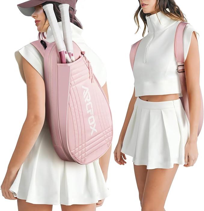 ARCFOX Tennis Racket Bag 2-in-1 Large Capacity Tennis Racket Backpack for Women and Men, Water-Resistant Lightweight Tennis Crossbody Bag for Pickleball Paddles, Badminton Squash Racquet