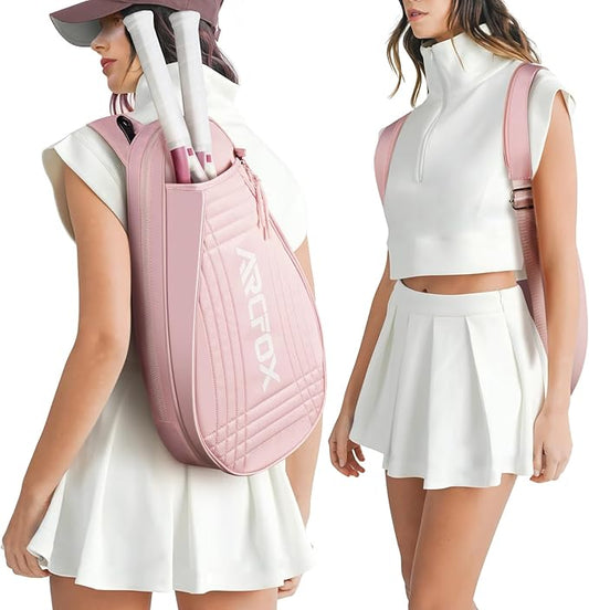 ARCFOX Tennis Racket Bag 2-in-1 Large Capacity Tennis Racket Backpack for Women and Men, Water-Resistant Lightweight Tennis Crossbody Bag for Pickleball Paddles, Badminton Squash Racquet