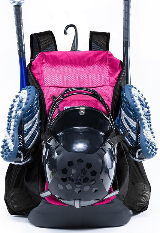 | Baseball Bag Softball Bat Bag, Double-layer Baseball Backpack Adult with Gear Klip To Hold Baseball Glove, Baseball Essential Gear, Youth Baseball Bag for Boys, Girls, Baseball Accessories