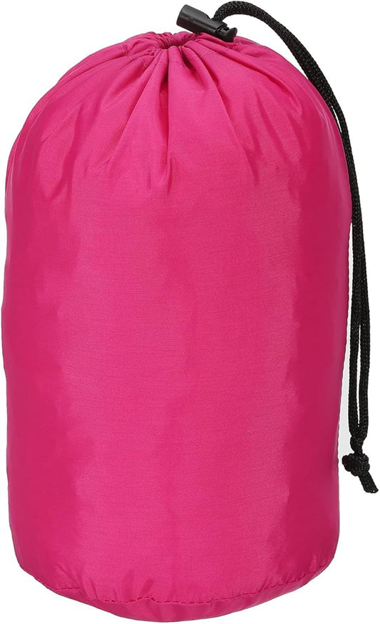 PATIKIL Stuff Sack, 5 x 10 Inch Waterproof Outdoor Storage Sack Upgrade Drawstring Bag Ultralight Ditty Bags Portable Dust Flap for Organizing Camping Hiking Travel Gear Gym, Rose Red