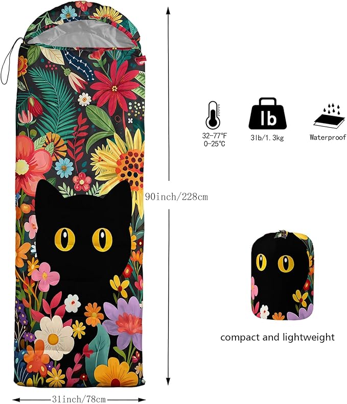 QOOMO Camping Sleeping Bags,3 Season Warm & Cool Weather,Lightweight,Waterproof Sleeping Bags for Adults & Kids,Traveling,and Outdoors,Camping Gear Equipment