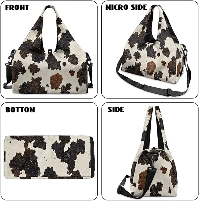 ZCFYGDX Yoga Gym Bag with Removable Adjustable Shoulder Strap, Shoe Compartment & Top Yoga Mat Holder 17.72x8.66x9.84in