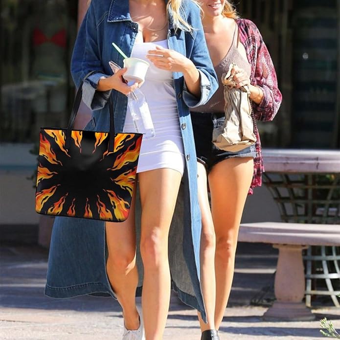 Big Shoulder Commuter Bag Work Tote Bag Handbag With Zipper For Women And Men