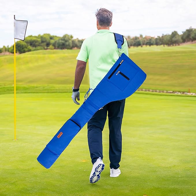 AKOZLIN Golf Clubs Carry Bag 8-10 Lightweight Foldable Travel Sunday Golf Case with Strap Waterproof Sunday Bag