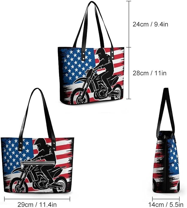 Big Shoulder Commuter Bag Work Tote Bag Handbag With Zipper For Women And Men