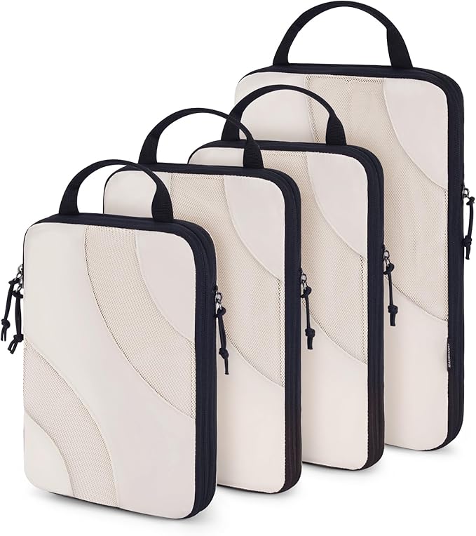 BAGSMART Compression Packing Cubes, 6 Set/4 Set/2 Set Travel Packing Cubes for Carry on Suitcases, Compression Suitcase Organizers Bag Set & Travel Cubes for Luggage, Lightweight Packing Organizers