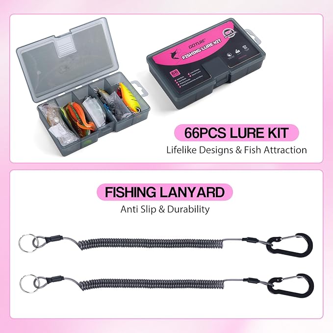 Goture Fishing Rod and Reel Combo - Green Telescoping Fishing Pole Portable Travel Kit with Carrier Bag for Freshwater Saltwater