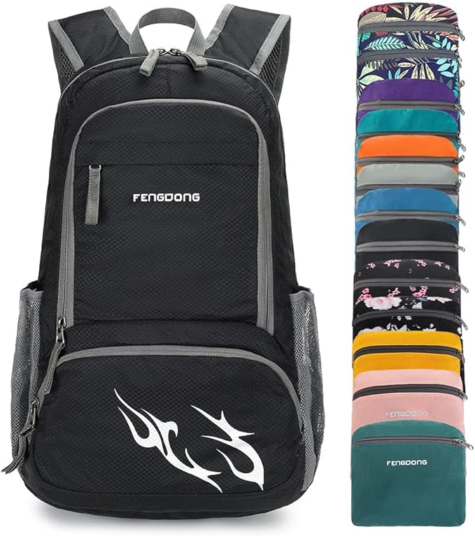 FENGDONG 35L Lightweight Foldable Waterproof Packable Travel Small Hiking Backpack Daypack for men women