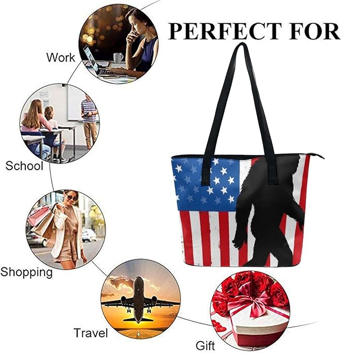 Big Shoulder Commuter Bag Work Tote Bag Handbag With Zipper For Women And Men