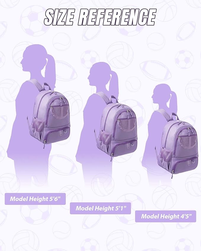 Basketball Bag Backpack for Men Women with Ball & Shoes Compartment 30L Capacity Lightweight Breathable Boys Girls Soccer Ball Bag Backpack Fit Volleyball Football Sports Travel School Gym