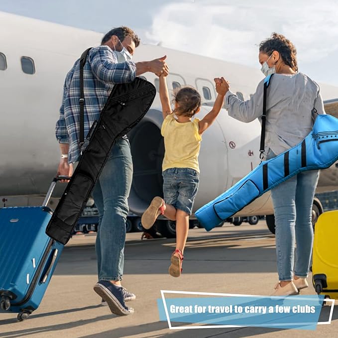 Big Teeth Golf Sunday Bag, Small Golf Bag Lightweight, Par 3 Golf Bag for A Few Clubs Driving Range, Practice with Carry Shoulder Strap Foldable Multi-Colour