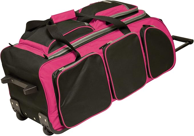 Travelers Club Xpedition 30 Inch Multi-Pocket Upright Rolling Duffel Bag