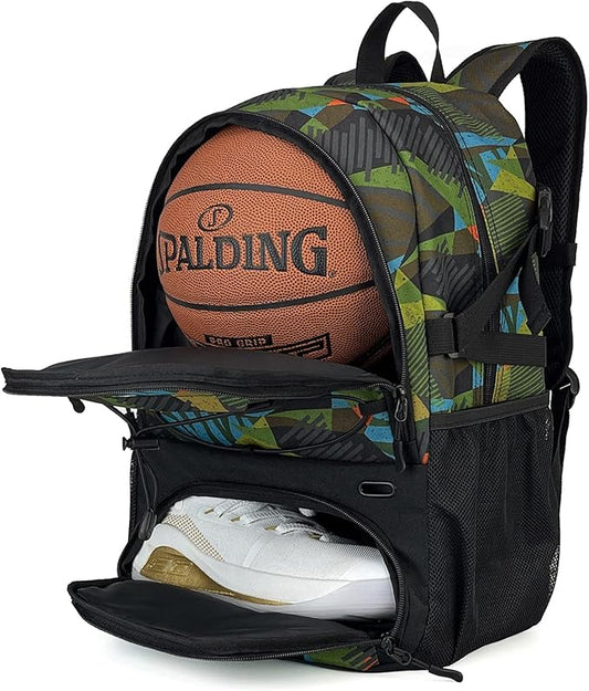 GRANDUP Basketball backpack with ball and shoes compartment Fit Volleyball, soccer, Swim, Gym, Travel, and School, large capacity sports training equipment bags