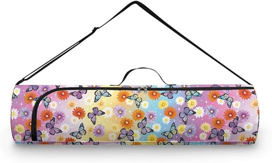 ZCFYGDX Yoga Mat Bag with Adjustable Shoulder Strap and Handle Zipper, 30in Wide x 6.3in Diameter for Yoga Mat Storage