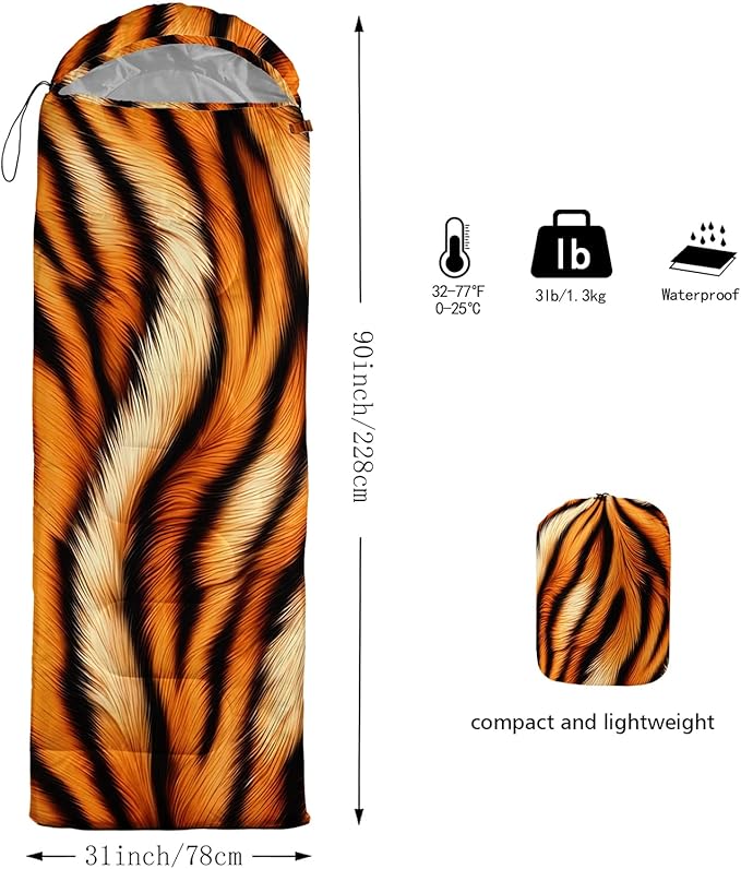 QOOMO Camping Sleeping Bags,3 Season Warm & Cool Weather,Lightweight,Waterproof Sleeping Bags for Adults & Kids,Traveling,and Outdoors,Camping Gear Equipment