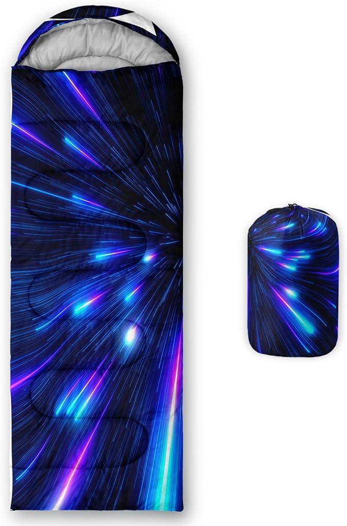 QOOMO Camping Sleeping Bags,3 Season Warm & Cool Weather,Lightweight,Waterproof Sleeping Bags for Adults & Kids,Traveling,and Outdoors,Camping Gear Equipment