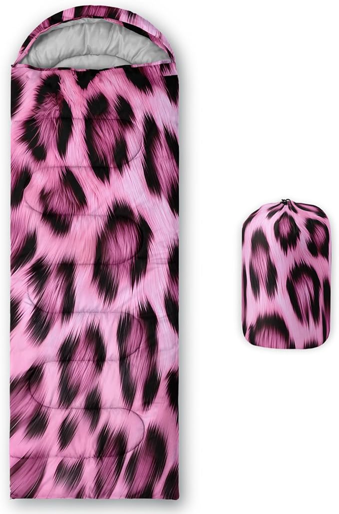 QOOMO Camping Sleeping Bags,3 Season Warm & Cool Weather,Lightweight,Waterproof Sleeping Bags for Adults & Kids,Traveling,and Outdoors,Camping Gear Equipment