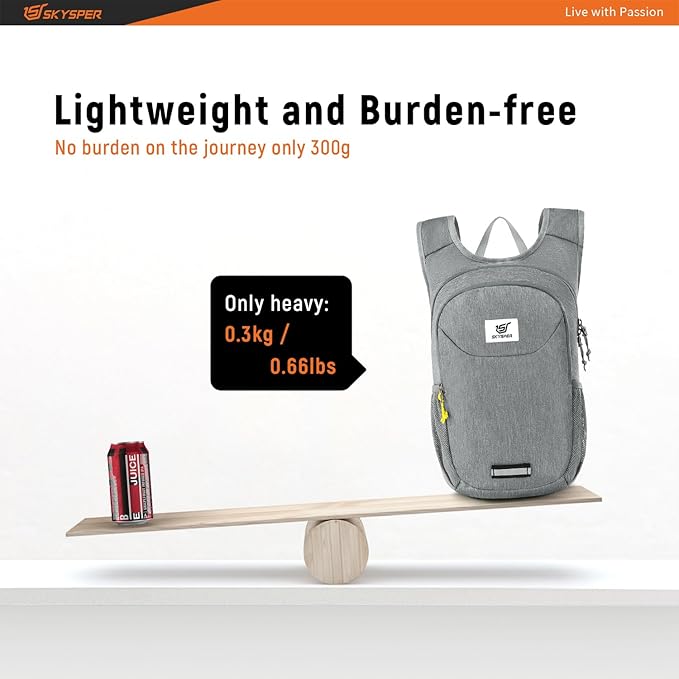 SKYSPER Small Hiking Backpack 10L Packable Lightweight Back Pack Foldable Travel Daypack for Women Men | Packable, Lightweight, Back Pack, Foldable, Travel Daypack