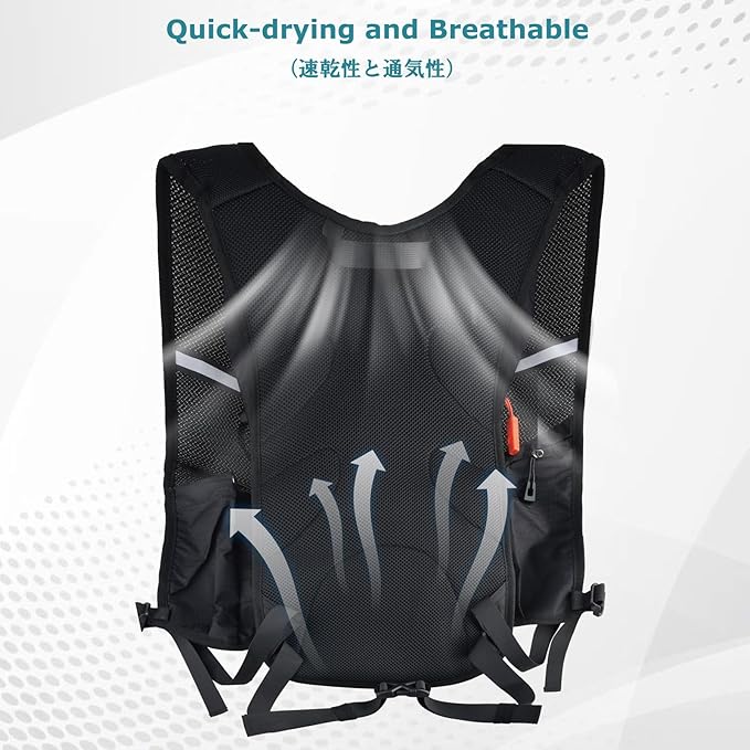 YAPJEB Hiking Hydration Vest Backpack 18L Lightweight with 2L Water Pack Bladder Daypack for Men Women Cycling, Running, Hiking and Biking (03 Grey 18L + 2L Bladder)