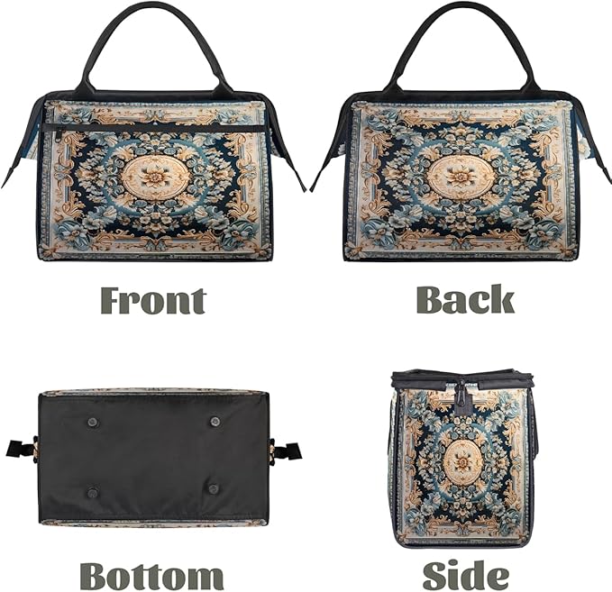Travel Duffle Bag, Ethnic Mandala Florals Overnight Weekender Tote Bag for Women Men Waterproof Carry On Luggage with Zipper Lightweight Sport Gym Bag for Traveling Yoga Camping Traveling Gifts