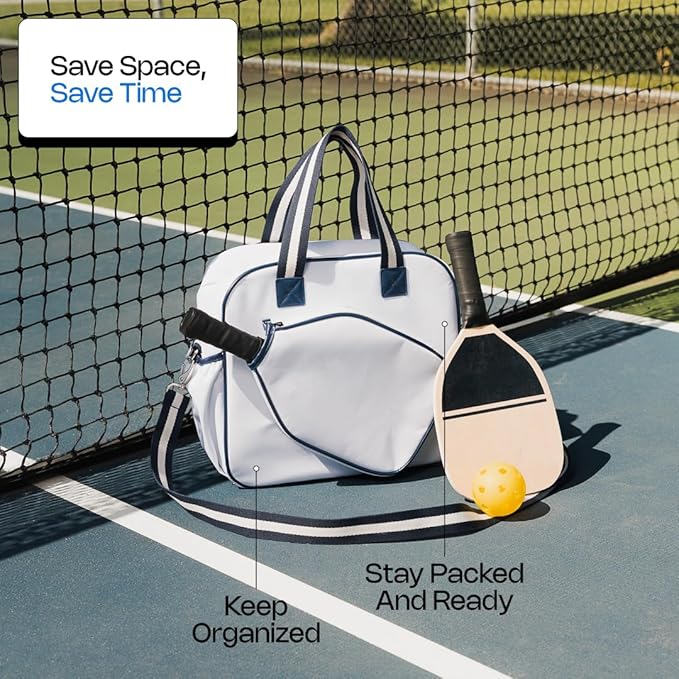 Premium Pickleball accessories - Adjustable Sling w/Side Pocket for Paddle- Fashionable Sport Bag for Women - Pickleball Bag for Women by Kryn