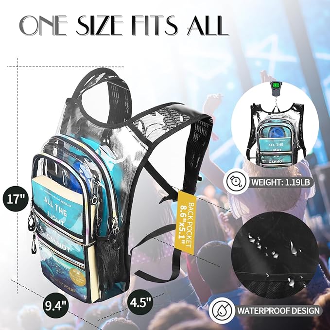 CITCAR Hydration Pack, Water Backpack with 3L Hydration Bladder Lightweight Insulation, Festival Essential, Rave Hydration Backpack, Hydropack Backpack for Rave, Hiking, Biking, Festival Gear