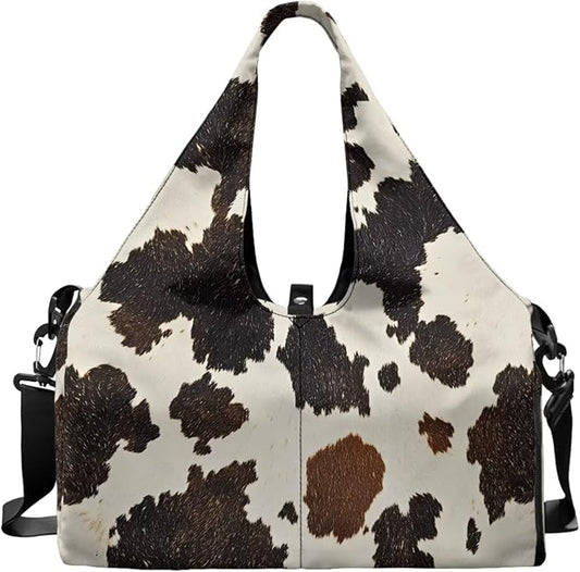 ZCFYGDX Yoga Gym Bag with Removable Adjustable Shoulder Strap, Shoe Compartment & Top Yoga Mat Holder 17.72x8.66x9.84in