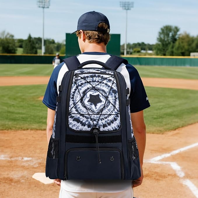 Baseball Bag for Youth | Softball Backpack 50L Large Capacity with Shoe Compartment and 4 Bat Holders | Nova Flare Series