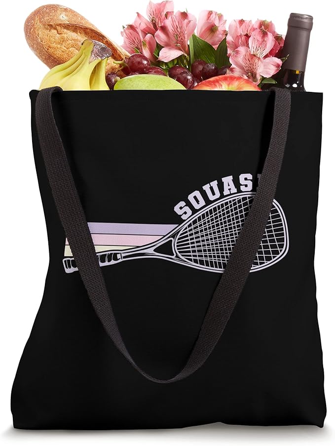 Squash Racket Tennis Ball Tote Bag