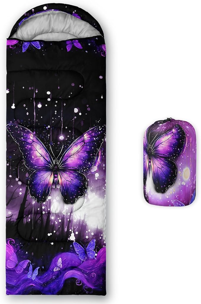 QOOMO Camping Sleeping Bags,3 Season Warm & Cool Weather,Lightweight,Waterproof Sleeping Bags for Adults & Kids,Traveling,and Outdoors,Camping Gear Equipment