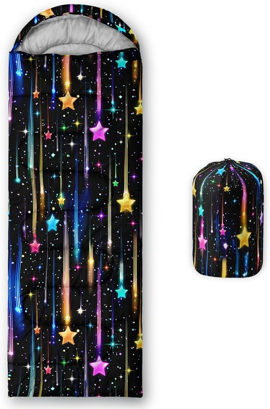 QOOMO Camping Sleeping Bags,3 Season Warm & Cool Weather,Lightweight,Waterproof Sleeping Bags for Adults & Kids,Traveling,and Outdoors,Camping Gear Equipment