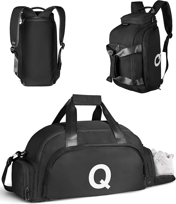 Tween Girl Gifts Trendy Stuff, Initial Gym Bags with Shoe Compartment, Dance Bag for Girls, Monogram Kid Overnight Bags, Travel Duffle Tote-Perfect for Soccer Sport Gymnastics (Letter Q)