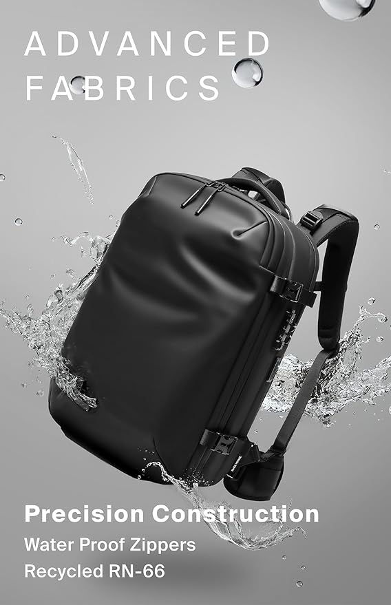 BlackVoyage Vortex Vacuum Seal Travel Backpack 60L Expandable Air Compression System Water Resistant TSA Lock Carry-On Suitcase Luggage Black Zephyr - Vacuum Pump Included