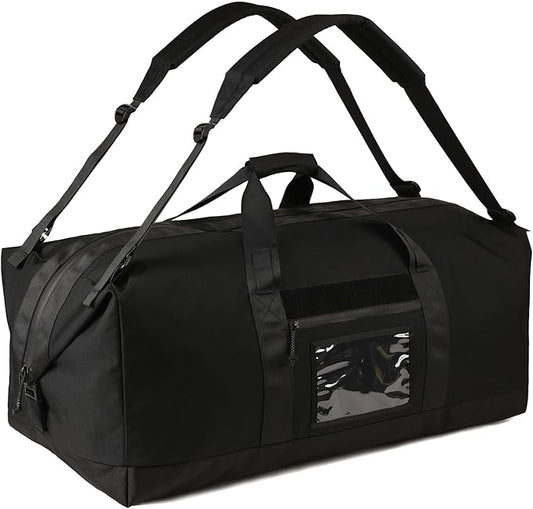 130L Tactical Travel Duffle Bag Large Capacity Waterproof Full-Access Opening Foldable Military Backpack Travel for Outdoor Camping Hunting Weekender Gym Traveling Workout Deployment