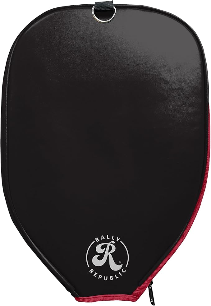 Officially Licensed Collegiate Pickleball Paddle Cover - Lightweight PU Leather Material - Durable Foam Interior Protection with Zippered Closure - Fits Most Paddles on the Market