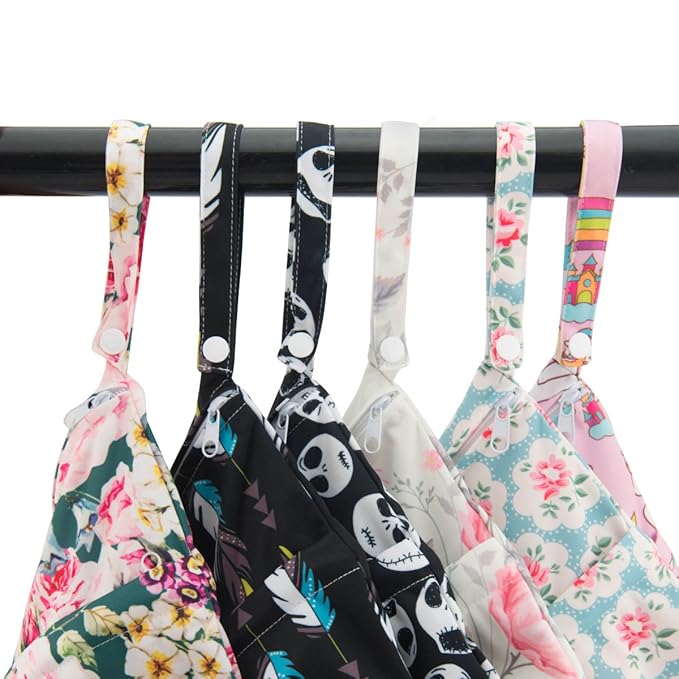 ALVABABY 2pcs Wet Dry Bags Mommy Bag,Waterproof Reusable,Yoga Gym Bag for Swimsuits or Wet Clothes L-YX2834