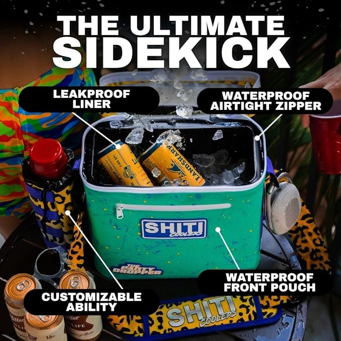 SHITI Coolers Cooler for Camping, Travel, Beach, Soft Lunch Box for Food, Drinks & Ice, Portable, Waterproof 24 Hr Insulated Bag with Shoulder Straps, Customizable